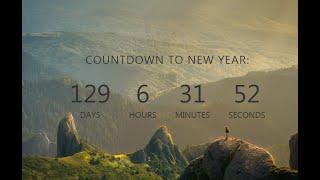 Countdown Clock with HTML, CSS, JS  Countdown to New Year  Countdown Timer with Javascript