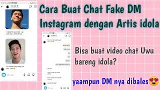 Cara Membuat Chat Fake DM Instagram dengan idola kita dengan Aplikasi