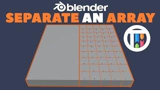 Blender 2.8 Eevee Tutorial - SEPARATE BY LOOSE PARTS in an Array - Multiple Meshes Quick & Easy