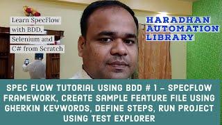 SpecFlow Tutorial-BDD-Selenium with C#-Introduction of BDD, SpecFlow & Visual Studio 2022-Session 1