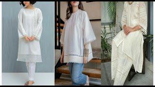 white colour kurta design for girls| simple white Kurta design for girls| girls kurta| youtube video