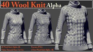 How To Use Alpha Maps Wool Knit in ZBRUSH