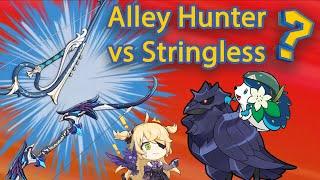 Alley Hunter vs The Stringless - Damage comparison - Genshin impact