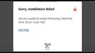 WE ARE UNABLE TO INSTALL PHOTOSHOP THIS TIME ERROR CODE(182)  HOW TO SOLVE?| Solutions by Asim