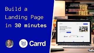 Create a landing page in 30 minutes without code, for free | Carrd Tutorial