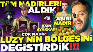 LUZY NİN HESABININ BÖLGESİNİ DEĞİŞTİRİP AŞIRI NADİR KOMBİN SETLER ALDIK! (BAPE AYAKKABI?)PUBG Mobile