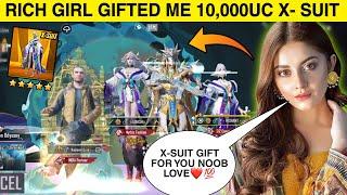 Random Rich Girl Gifted Me 10,000 Uc X-SUIT She Got Shocked After Seeing My Inventory & Gameplay