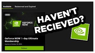 What to do if you Haven't Received Your FREE One Day GeForce NOW Membership!