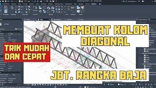 Membuat Kolom Diagonal Di Jembatan Rangka Baja | AUTODESK REVIT