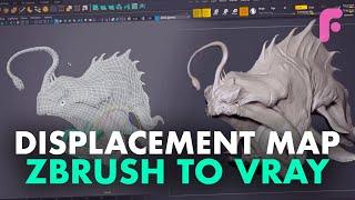 ZBrush to V-Ray for Maya - 32 Bit Displacement Maps