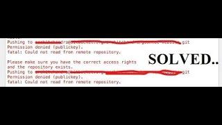 Permission denied (publickey) || Git push origin master Error Solved