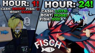 I Spent 24 Hours FISHING in Roblox Fisch... Here's What I Got!