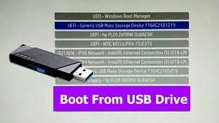 How to Boot From USB pen drive