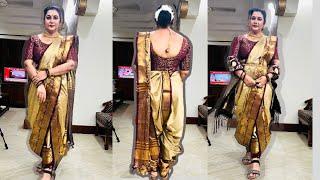 Marathi Nauvari  Saree  draping |मराठी नववारी साडी कैसे  पहने ||My Authentic Style