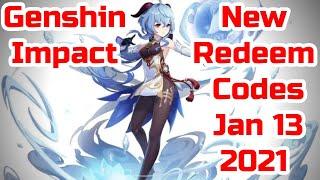 Genshin Impact Redeem Codes January 13, 2021