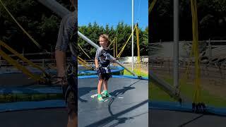 Trampoline park brother for kids fun day playing jumping  #youtubeshorts