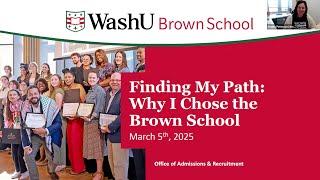 Finding My Path – Why I Chose the Brown School