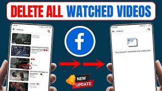 How To Delete All Watched Videos On Facebook In Mobile