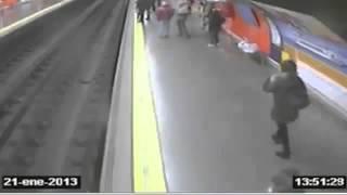 A Few Seconds From Death as Train Approaches