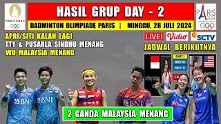 Hasil Badminton Olimpiade Paris 2024 Hari Ini Day 2 ~ APRI/SITI Kalah Lagi ~ WD Malaysia Menang