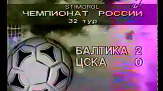 Балтика 2-1 ЦСКА. Чемпионат России 1996