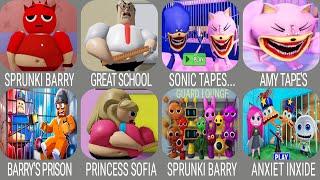 AMY SONIC TAPES,SPRUNKI RADDY,ANXIET INSIDE POLICE,SCHOOL,PRISON RUN,Roblox,Incredibox Sprunki