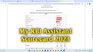 My RBI Assistant Scorecard 2023, RBI Assistant Cutoff 2023 #rbi #rbiassistant