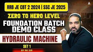 RRB JE CBT 2 | SSC JE 2025 | Hydraulic Machine | Demo Class | Mechanical Engineering | BY RK Sir