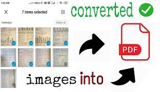 How To Make Pdf File From Images in mobile