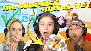 We Surprise Cammy with Her Mega DREAM PET & IRL Mystery Box!! Roblox Adopt Me!!