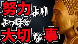 【すぐやめなさい】努力の代わりにすべきこと。人生後悔しないブッダの生き方。