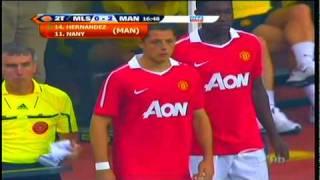 Debut del Chicharito Hernandez con el Manchester united momento de su entrada