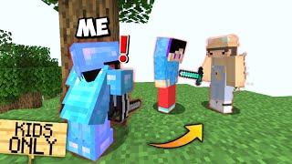 I Secretly Joined KIDS ONLY Minecraft Server!