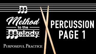 Method to the Melody: Percussion Page 1