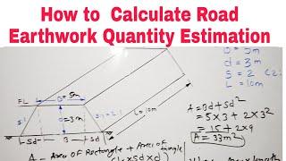 Road earthwork quantity calculation