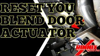 how to reset a blend door actuator