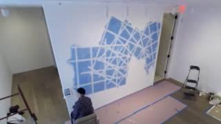 Installation Video of Mel Bochner’s ‘Superimposed Grids (Blue)’ at Dominique Lévy, New York