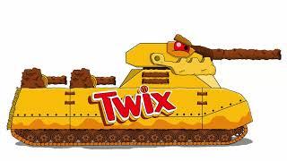 Как Нарисовать Танк Twix + Ратте для мультики про танки