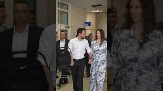 Prince Hussein & Princess Rajwa of Jordan leaving the hospital after giving birth to first Baby Iman