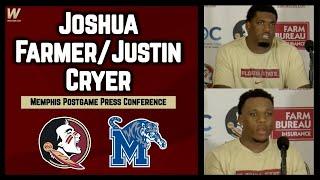 FSU Football | Joshua Farmer, Justin Cryer postgame interview | Memphis 20, Florida State 12