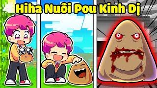 HIHA THỬ THÁCH 24H NHẬN NUÔI POU KINH DỊ TRONG MINECRAFT*HIHA POU KINH DỊ EXE 