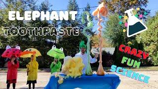 Science Experiments for kids Elephant Toothpaste with Dr. Shnitzel's Wacky Science