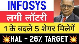  1:5 Split  infosys share news | hal share latest news • infosys share latest news today • hal