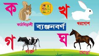 Bangla Bornoma | ব্যঞ্জনবর্ণ ক খ গ ঘ ঙ | Bangla Rhymes For Children | Bangla Alphabet | ব্যঞ্জনবর্ণ
