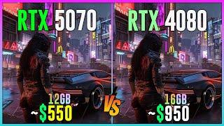 RTX 5070 vs RTX 4080 - Test in 16 Games