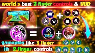 World's best 2 finger custom HUD | Best 2 finger controls and settings | gameplay like 3 finger claw