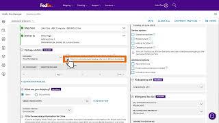 Creating a shipment label using FedEx Ship Manager™ at fedex.com in the Compact View