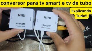 mini hdmi2av and av2hdmi converter to connect devices to smart and tube TVs without input
