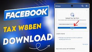 W-8BEN :  Tax ID and Tax Forms for Payment Accounts - Facebook [Download PDF ]