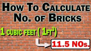 How to calculate no. of bricks in 1 cubic feet - how many bricks in 1 cubic feet must watch